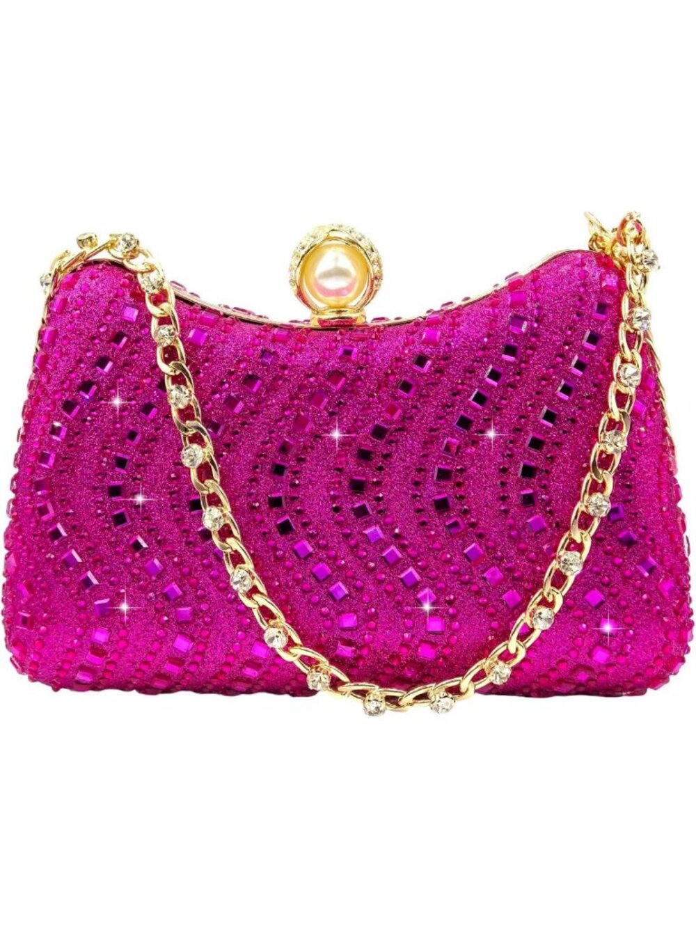 Glam Mini Rhinestone Clutch Purse for Women | Formal Evening Handbag & Wedding